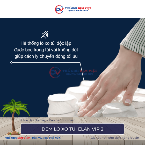 Đệm lò xo Elan Vip 2